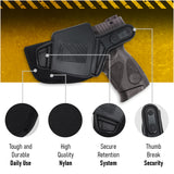 Concealed Carry OWB Nylon Holster - by Houston with Thumb Break | Outside The Waistband | Fits: Taurus PT111 / G2C, Glock 43, XDs 3.3 9mm | Marshall Line