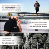 Expandable Security Baton by Popular Holster. Includes Holder Made in Nylon with Hardened Foam Material, Best for Self Defense, Tactical or Survival Practices. Collapsible, Durable and Lightweight. Foam Model (Light Metal Color)