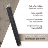 Expandable Security Baton by Popular Holster. Includes Holder Made in Nylon with Hardened Rubber, Best for Self Defense, Tactical or Survival Practices. Collapsible, Durable and Lightweight. Rectangle Model (Dark Metal Color)