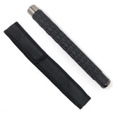 Expandable Security Baton by Popular Holster. Includes Holder Made in Nylon with Hardened Rubber, Best for Self Defense, Tactical or Survival Practices. Collapsible, Durable and Lightweight. Rhombuses Model (Dark Metal Color)