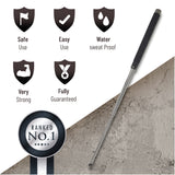 Expandable Security Baton by Popular Holster. Includes Holder Made in Nylon with Hardened Rubber, Best for Self Defense, Tactical or Survival Practices. Collapsible, Durable and Lightweight. Rhombuses Model (Dark Metal Color)