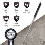 Expandable Security Baton by Popular Holster. Includes Holder Made in Nylon with Hardened Rubber Finish, Best for Self Defense, Tactical or Survival Practices. Collapsible, Durable and Lightweight. Rhombuses Model (Light Metal Color)