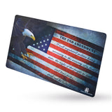 Gun Cleaning Mat by PH - Measures 11" x 17" 3 mm Thick | Oil and Solvent Resistant Padded Non-Slip | Compatible with compact to large guns | For Maintenance or repairs to your firearm (Flag+2ndAmnd)