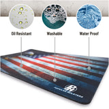 Gun Cleaning Mat by PH - Measures 11" x 17" 3 mm Thick | Oil and Solvent Resistant Padded Non-Slip | Compatible with compact to large guns | For Maintenance or repairs to your firearm (Flag+2ndAmnd)