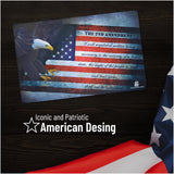 Gun Cleaning Mat by PH - Measures 11" x 17" 3 mm Thick | Oil and Solvent Resistant Padded Non-Slip | Compatible with compact to large guns | For Maintenance or repairs to your firearm (Flag+2ndAmnd)