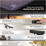 Gun Cleaning Mat by PH - Measures 11" x 17" 3 mm Thick | Oil and Solvent Resistant Padded Non-Slip | Compatible with compact to large guns | For Maintenance or repairs to your firearm | Stitched