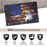 Gun Cleaning Mat by PH - Measures 11" x 17" 0.3 mm Thick | Oil and Solvent Resistant Padded Non-Slip | Compatible with compact to large guns | For Maintenance or repairs to your firearm | (Flag+Eagle)