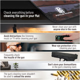 Gun Cleaning Mat by PH - Measures 11" x 17" 0.3 mm Thick | Oil and Solvent Resistant Padded Non-Slip | Compatible with compact to large guns | For Maintenance or repairs to your firearm | (Flag+Eagle)