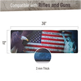 Gun Cleaning Mat by PH - Measures 12" x 36" 3 mm Thick | Rifle and Large Guns | Non-Slip Surface | Oil and Solvent Absorbent Protect Workbench | For Maintenance or repairs to your firearm (Freedom)