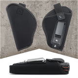 IWB Gun Holster by PH - Concealed Carry Soft Material | Soft Interior | Fits M&P Shield 9mm.40.45 Auto/ Glck 19 26 27 29 30 33 42 43 / Rug LC9, LC380 | Taurus Slim, PT111 G2 | Springfield XDs Hellcat