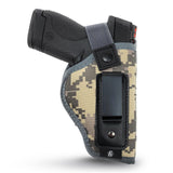 IWB Gun Holster by PH - Concealed Carry Soft Material | Color: Camo | Fits M&P Shield 9mm.40.45 Auto/ Glck 19 26 27 29 30 33 42 43 / Rug LC9, LC380 | Springfield XDs Hellcat