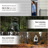 Camo IWB Gun Holster by PH - Concealed Carry | Soft Interior | Fits M&P Shield 9mm.40.45 Auto/Glock 26 27 29 30 33 42 43, Ruger LC9, LC380 | Taurus Slim, PT111 | Springfield XD Series