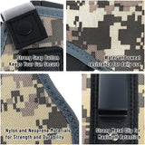 Camo IWB Gun Holster by PH - Concealed Carry | Soft Interior | Fits M&P Shield 9mm.40.45 Auto/Glock 26 27 29 30 33 42 43, Ruger LC9, LC380 | Taurus Slim, PT111 | Springfield XD Series