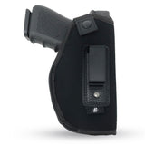 IWB Gun Holster by PH - Concealed Carry Soft Material | Soft Interior | Fits Glock 17 19 23 25 32 38 | Sig Sauer P320 | Springfield XDS 4" | Springfield XDE and Similar (Large, Right)