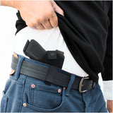 IWB Gun Holster by PH - Concealed Carry Soft Material | Soft Interior | Fits Glock 17 19 23 25 32 38 | Sig Sauer P320 | Springfield XDS 4" | Springfield XDE and Similar (Large, Right)