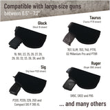 IWB Gun Holster by PH - Concealed Carry Soft Material | Soft Interior | Fits Glock 17 19 23 25 32 38 | Sig Sauer P320 | Springfield XDS 4" | Springfield XDE and Similar (Large, Right)