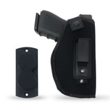 IWB Gun Holster By PH - Concealed Carry Soft Material | Suede Interior | Fits all firearms S&W M&P Shield 9mm / .40 | 1911 Models | Taurus PT111 G2 | Sig Sauer | Glock 19 17 27 43 Large and Small Size