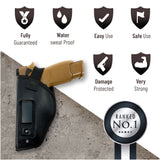 IWB Gun Holster by PH - Concealed Carry Soft Material | Soft Interior | Fits Glock 17 19 23 25 32 38 | Sig Sauer P320 | Springfield XDS 4"
