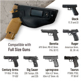 IWB Gun Holster by PH - Concealed Carry Soft Material | Soft Interior | Fits Glock 17 19 23 25 32 38 | Sig Sauer P320 | Springfield XDS 4"