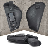 IWB Gun Holster by PH - Concealed Carry Soft Material | Soft Interior | Fit M&P Shield 9mm.40.45 Auto/ Glock 19 26 27 29 30 33 42 43 / Ruger LC9, LC380 | Taurus Slim, PT111 G2 | Springfield XDs Hellcat