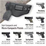 IWB Gun Holster by PH - Concealed Carry Soft Material | Soft Interior | Fit M&P Shield 9mm.40.45 Auto/ Glock 19 26 27 29 30 33 42 43 / Ruger LC9, LC380 | Taurus Slim, PT111 G2 | Springfield XDs Hellcat