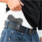 IWB Gun Holster by PH - Concealed Carry Soft Material | Soft Interior | Fits Glock 17 19 23 25 32 38 | Sig Sauer P320 | Springfield XDS 4" | Springfield XDE and Similar (Large)