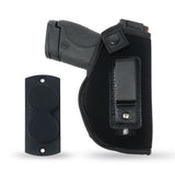 IWB Gun Holster By PH - Concealed Carry Soft Material | Suede Interior | Fits all firearms S&W M&P Shield 9mm / .40 | 1911 Models | Taurus PT111 G2 | Sig Sauer | Glock 19 17 27 43 Large and Small Size