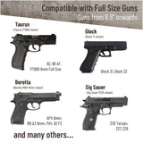 IWB Gun Holster by PH - Concealed Carry Soft Material | Soft Interior | Fits Glock 17 21 23 25 32 38 | Sig Sauer 225 226 227 | Springfield XDS 4" | Laser gun sight compatible | Full Size Guns