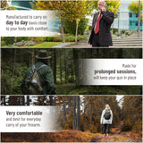 IWB Gun Holster by PH - Concealed Carry Soft Material | Soft Interior | Fits Glock 17 21 23 25 32 38 | Sig Sauer 225 226 227 | Springfield XDS 4" | Laser gun sight compatible | Full Size Guns