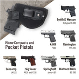 IWB Gun Holster by PH - Concealed Carry Soft Material | Soft Interior | Fits Most Small 380, Keltec, Sig P238, S&W Bodyguard .380 | Remington RM .380 | Ruger TCP | Seecamp LWS32 LWS38