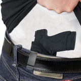 IWB Gun Holster by Houston - ECO Leather Concealed Carry Soft Material | Fits Glock 26/27/33, Shield, XDS, Taurus 709, Taurus Pro C, Walther P22, Beretta Nano, SCCY Sky.Ruger LC9