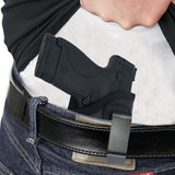 IWB Gun Holster by Houston - ECO Leather Concealed Carry Soft Material | Fits Glock 26/27/33, Shield, XDS, Taurus 709, Taurus Pro C, Walther P22, Beretta Nano, SCCY Sky.Ruger LC9
