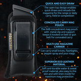 ECO LEATHER Concealment Magazine Pouch and Multi Use Soft Holster IWB