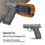 IWB Smith & Wesson Bodyguard 2.0 Holster. Right Hand. (Brown)