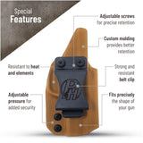 IWB Smith & Wesson Bodyguard 2.0 Holster. Right Hand. (Brown)