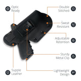 Maxx Carry IWB Leather Holster. Fits Glock 19/23/32/48; Walther PK380/PPS/CCP