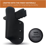 Maxx Carry IWB Leather Holster. Fits Glock 19/23/32/48; Walther PK380/PPS/CCP