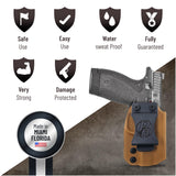 IWB Smith & Wesson Bodyguard 2.0 Holster. Right Hand. (Brown)