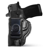 Optic Ready IWB Leather Holsters for Pistols. Fits Glock 43X, P365