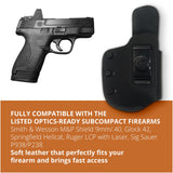 Maxx Carry IWB Leather Pistol Holster. Fits Smith & Wesson M&P Shield Subcompact Sizes