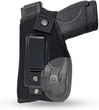IWB Gun Holster by PH - Concealed Carry - Soft Material- Fits M&P Shield 9mm.40.45 Auto/Glock 26 27 29 30 33 42 43 / Ruger LC9, LC380 - Taurus Slim, PT111 - Springfield XDs Series with Laser