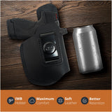 Maxx Carry IWB Leather Pistol Holster Fits Walther P22, PK380 and Subcompact Sizes