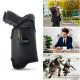 Eco Leather Concealed Carry with Metal Clip  Like Glock 17 / 19 / 22 / 37, Beretta 92 FS (with Laser)