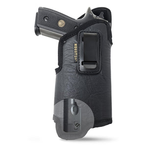 Eco Leather Concealed Carry with Metal Clip  Like Full Sizes Glock 17 / 22 / 19X / 23, S&W M&P FS (with Laser)