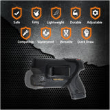 Eco Leather Concealed Carry with Metal Clip  Like Most Compact & Sub Compact 9 / 40 / 45 (with Laser)