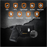 Eco Leather Concealed Carry with Metal Clip  Like Glock 42, Sig Sauer P365 / P938 W / Compact (with Laser)