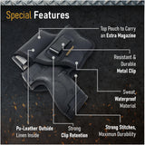 IWB Pistol Holster with Mag Pouch for Most Midsizes & Compact 9/40/45 with Laser