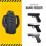 Kydex Holster for Glock 17 22 31 by Houston Holsters