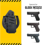 Kydex OWB Pistol Holster for Glock 19 / 23 / 32 by Houston Holsters