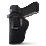 Black Optic Ready Universal IWB Holster for Glock 17, 22, 31, Sig P320. Left Hand